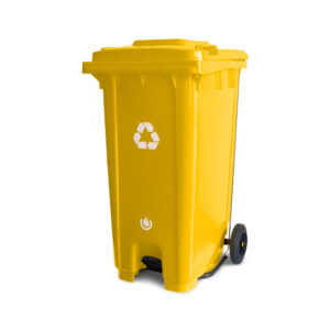 Basurero con pedal y ruedas de 32, 63 y 95 galones